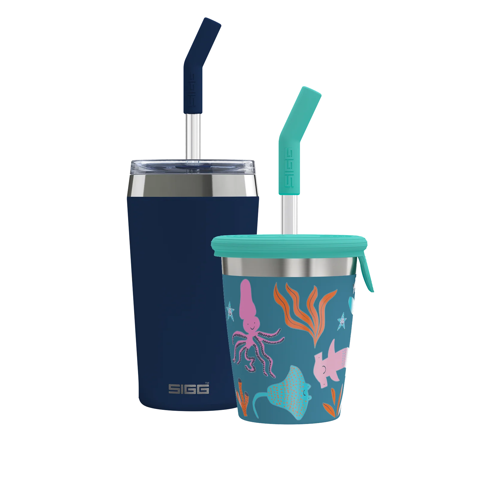 Family Bundle Helia – Night Ink & Kids Straw Cup Blue World