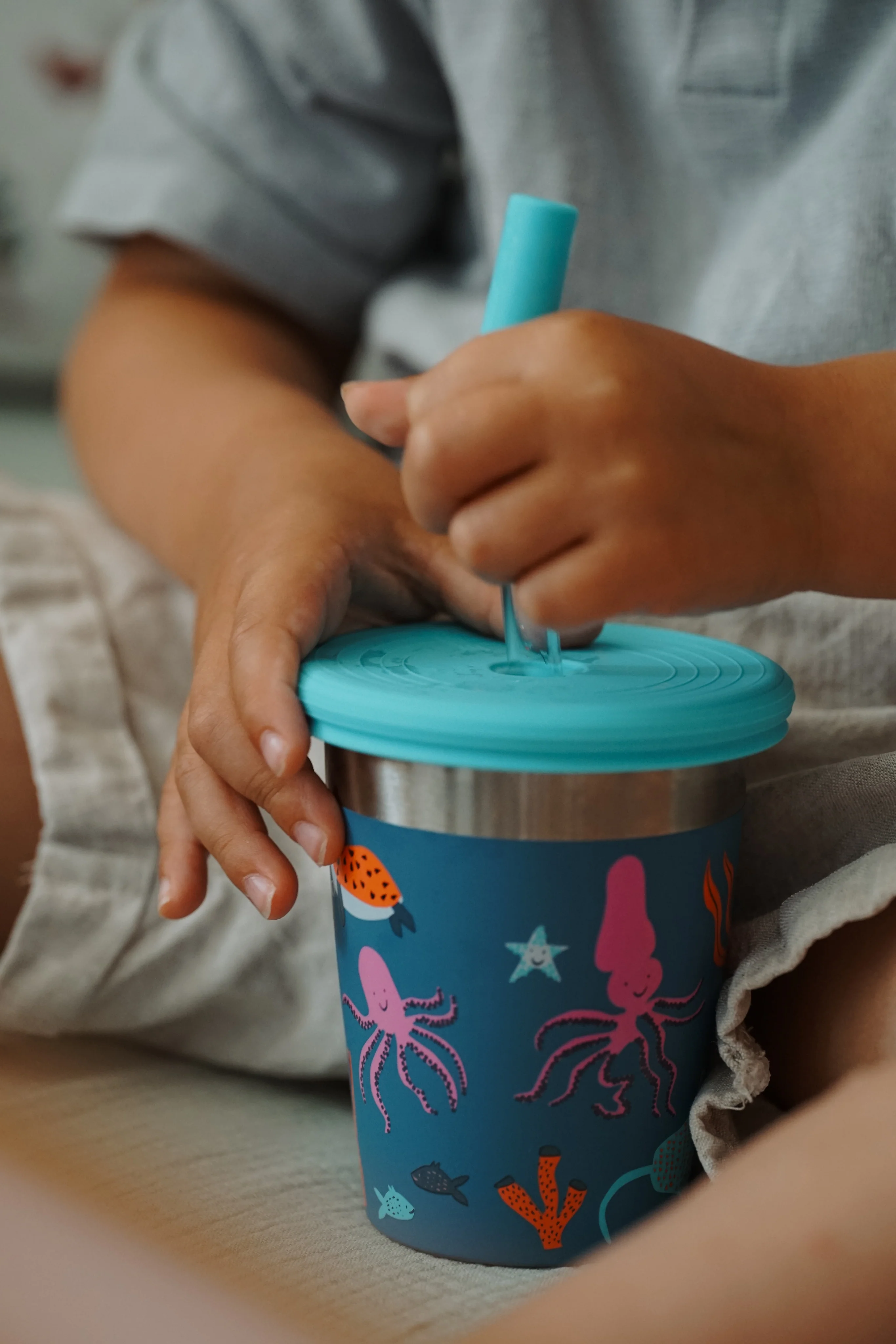 Family Bundle Helia – Night Ink & Kids Straw Cup Blue World - Image 5